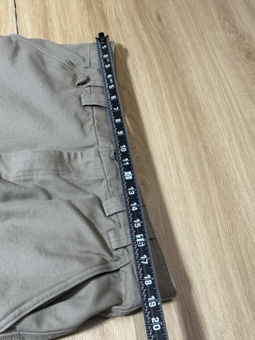Duluth Trading Work Utility Canvas Cargo Shorts Sz 38 Khaki Brown 100% Cotton